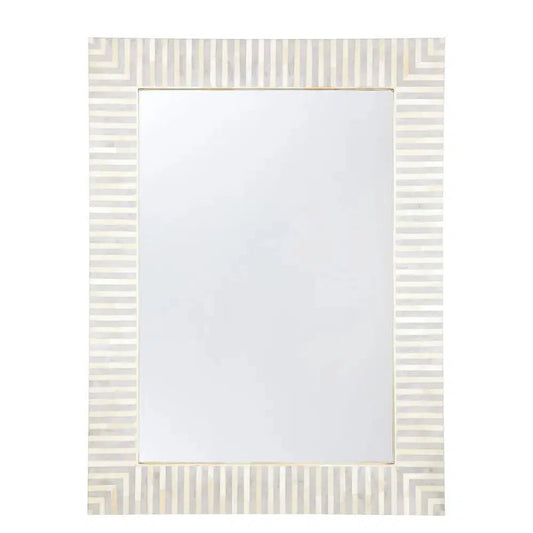 Indi Bone Inlay Wall Mirror - Grey