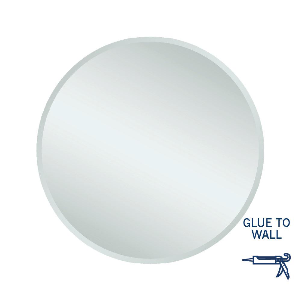 Kent Bevel Round Mirror - Glue to Wall