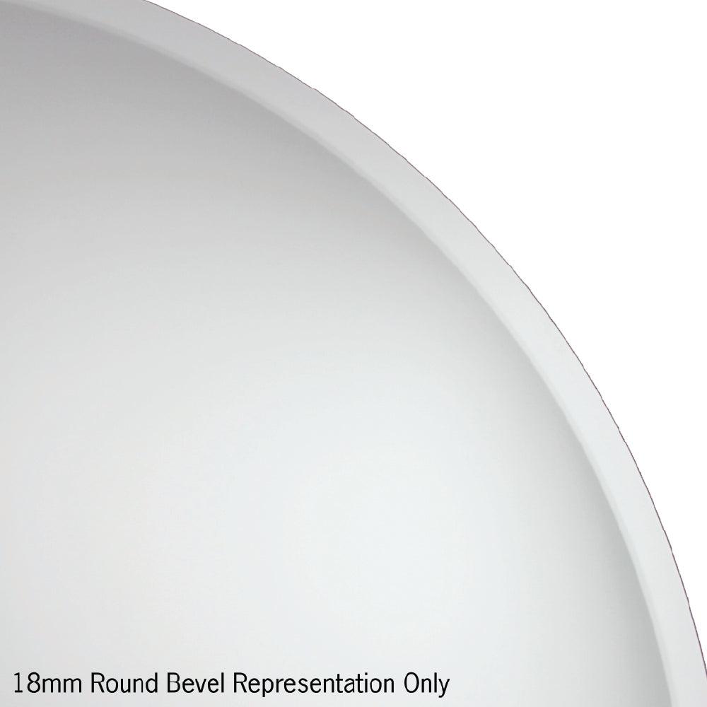 Kent Bevel Round Mirror - with Hanger Fixings