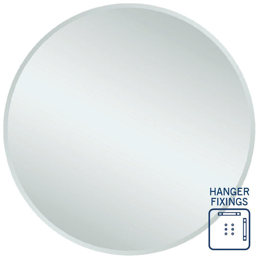 Kent Bevel Round Mirror - with Hanger Fixings