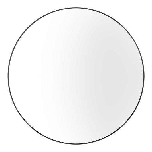 Miles Black Round Mirror