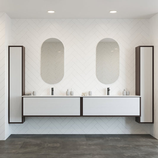 Polished Edge Oval Bathroom Mirror