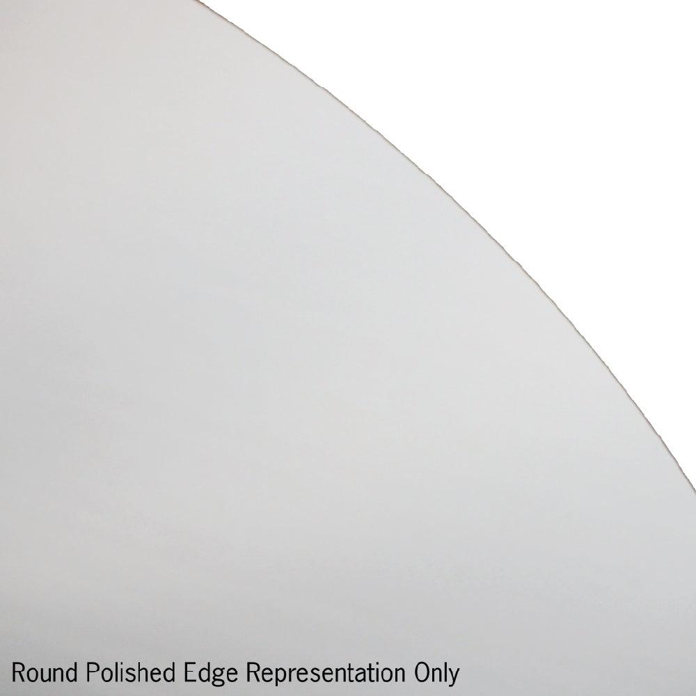 Rio Polished Edge Round Mirror - Glue to Wall
