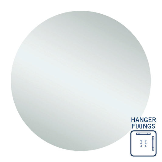Rio Polished Edge Round Mirror - with Hangers