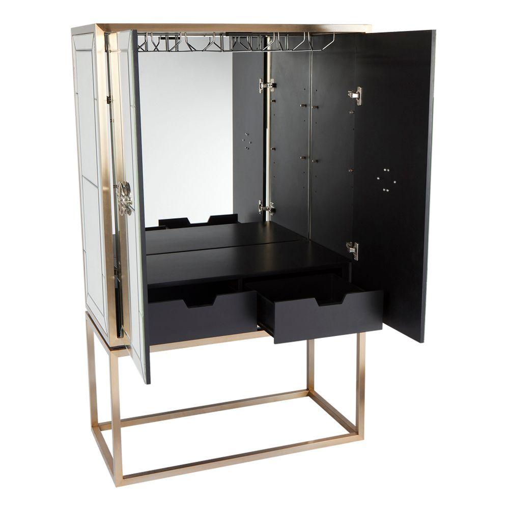 Rochester II Mirrored Bar Cabinet