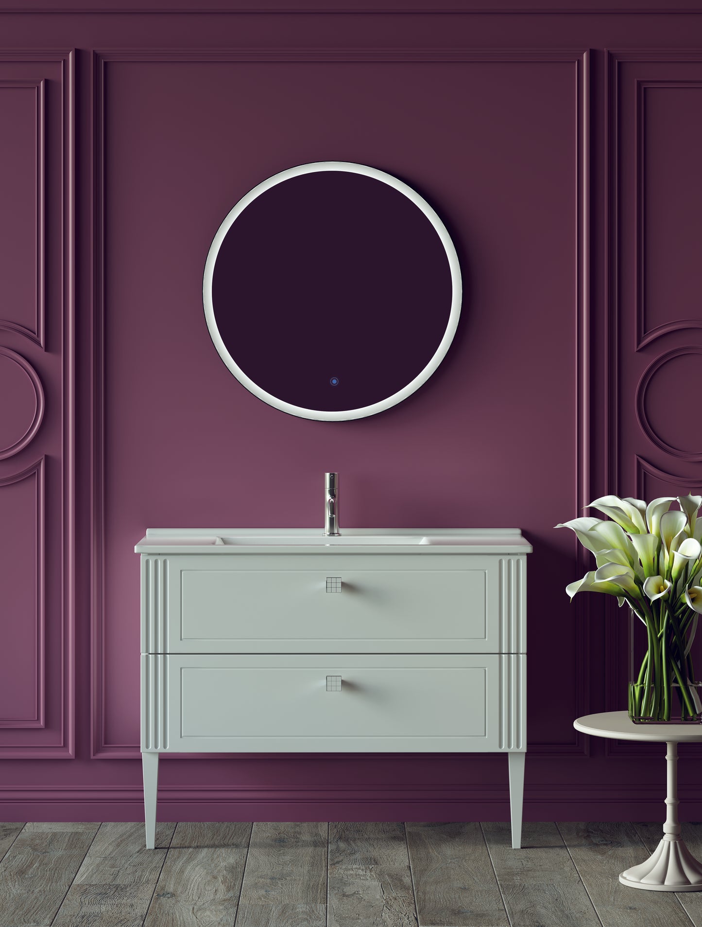 Belbagno Marmo Round LED Mirror