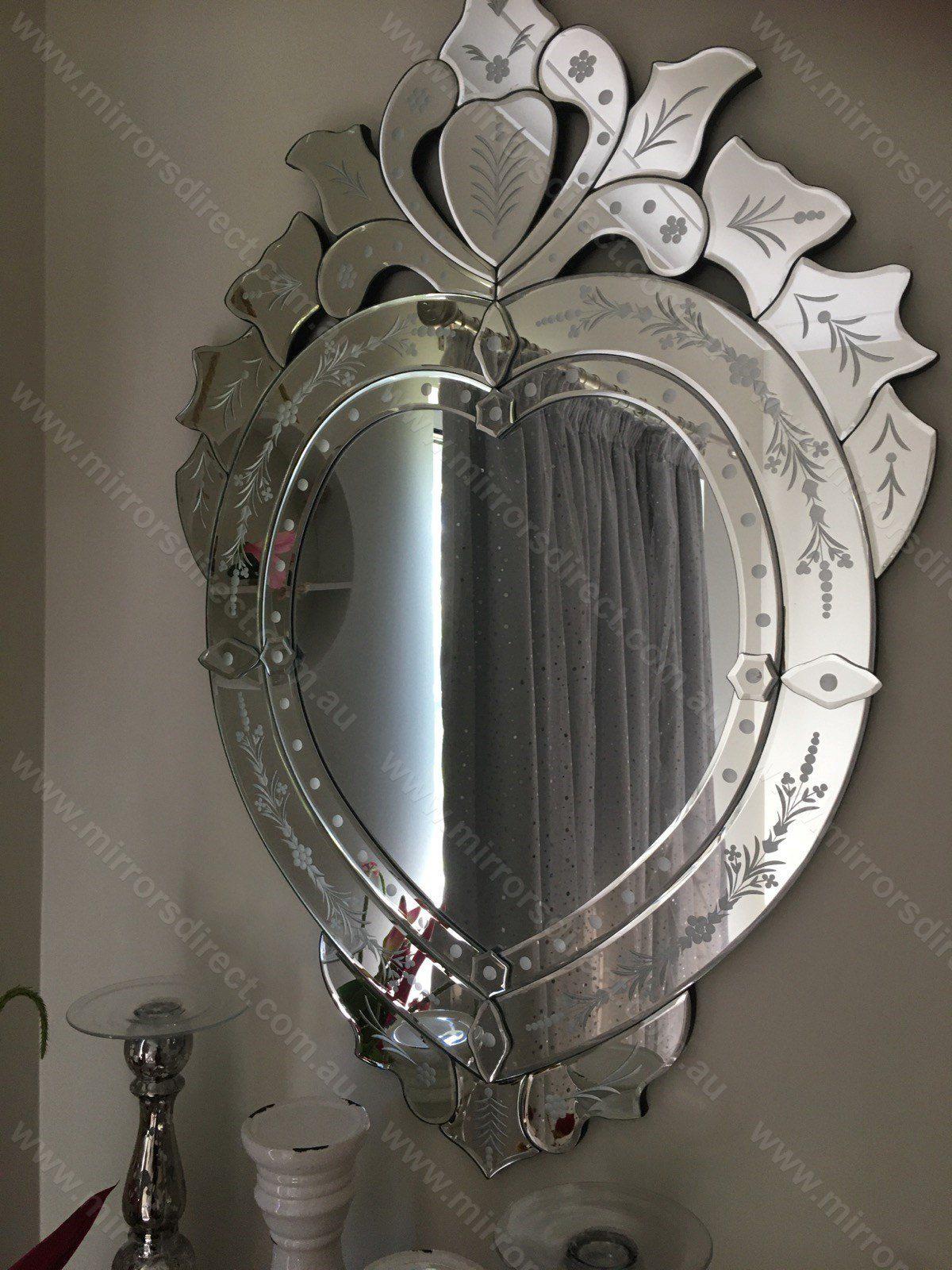 Venetian Heart Shaped Mirror