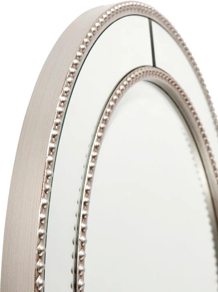 Zeta Wall Mirror - Round Antique Silver