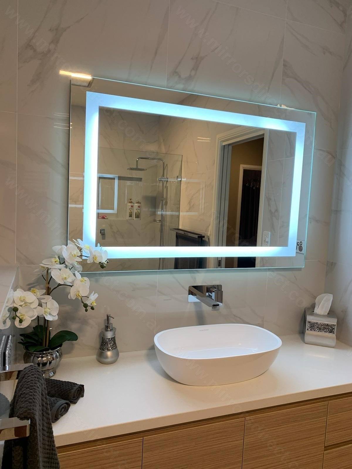 Vanity mirror with on sale back lights