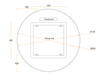 Elora Round Backlit Bathroom Mirror