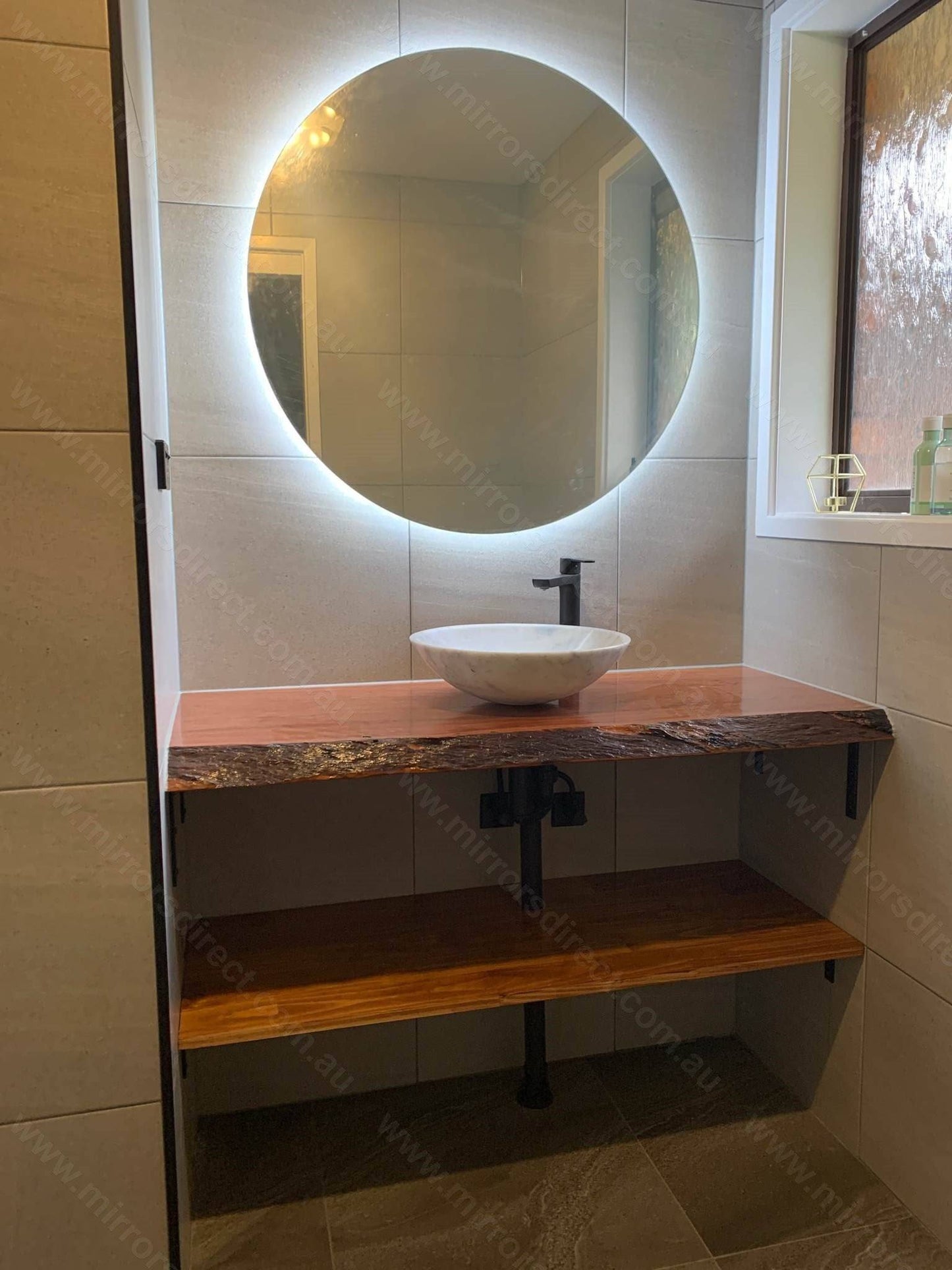 Elora Round Backlit Bathroom Mirror