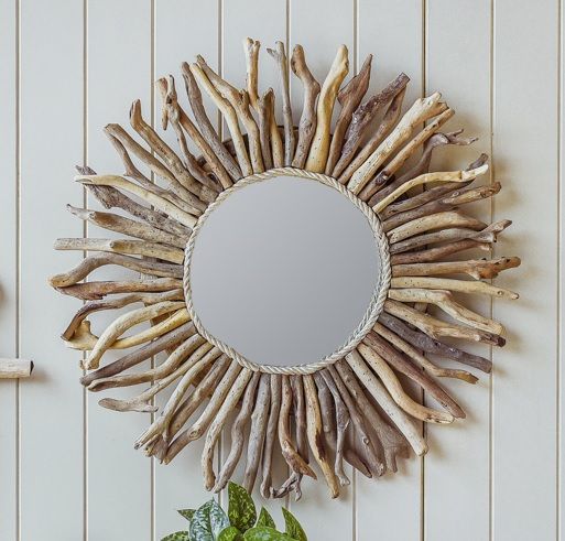 Driftwood Nautical Mirror-Mirrors Direct