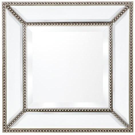Zeta Wall Mirror - Antique Silver