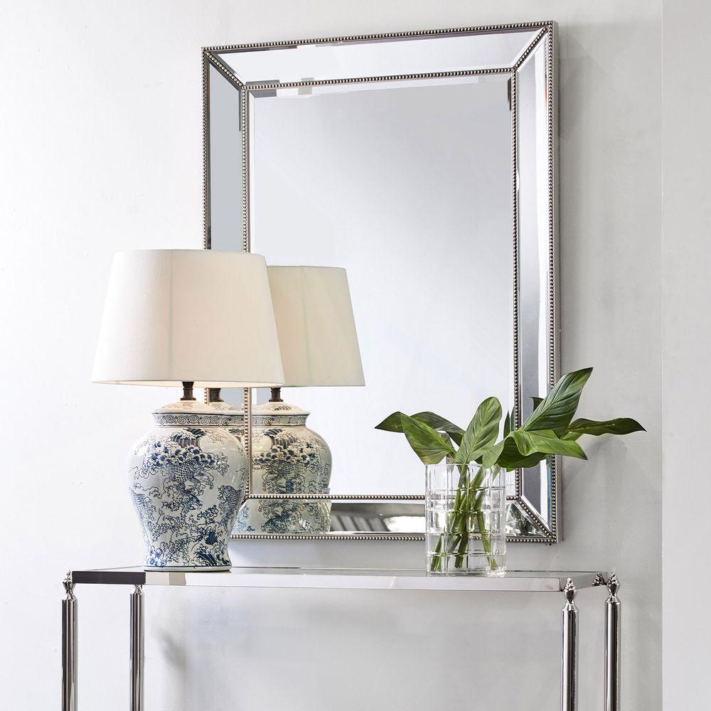 Zeta Wall Mirror - Antique Silver